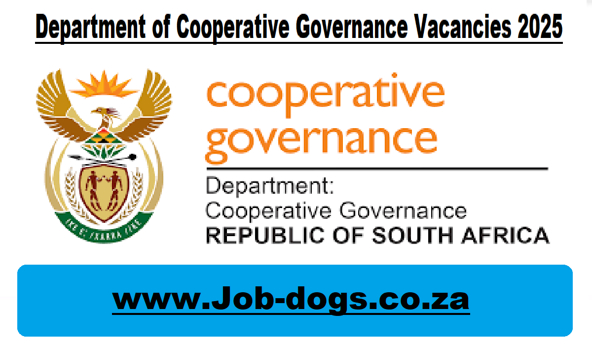 Department of Cooperative Governance Vacancies 2025